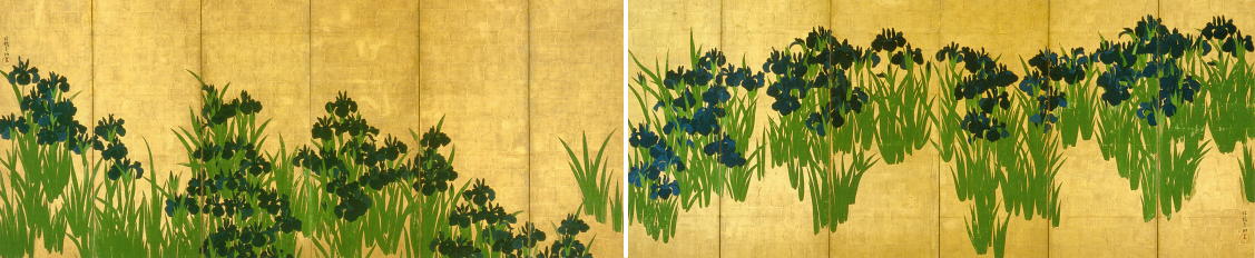 尾形光琳 燕子花図屏風